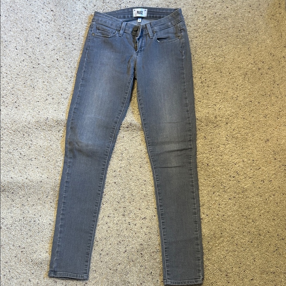 PAIGE Women's Charcoal Skinny Jeans